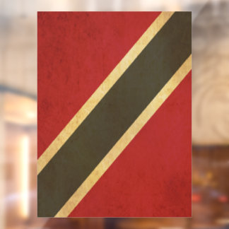 Trinidad und Tobago Flag Vintages Design Fensteraufkleber
