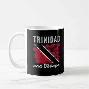 Trinidad und Tobago Flagge abgenutzt Kaffeetasse