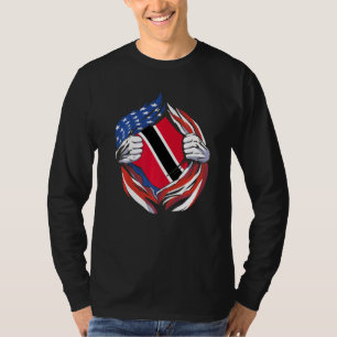 Trinidad und Tobago-Flagge Amerikanisch Stolz auf T-Shirt
