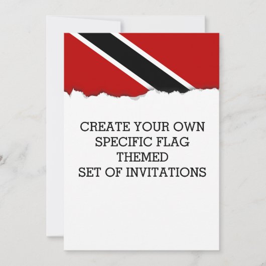 Trinidad und Tobago-Flagge Einladung (Vorderseite)
