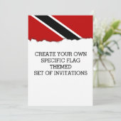 Trinidad und Tobago-Flagge Einladung (Stehend Vorderseite)