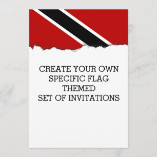 Trinidad und Tobago-Flagge Einladung