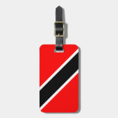 Trinidad und Tobago-Flagge Gepäckanhänger (Vorderseite vertikal)