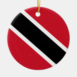 Trinidad und Tobago-Flagge Keramik Ornament