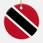 Trinidad und Tobago-Flagge Keramik Ornament (Hinten)