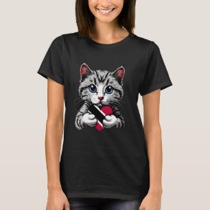 Trinidad und Tobago Flagge Süße Katze Herz Tobagon T-Shirt