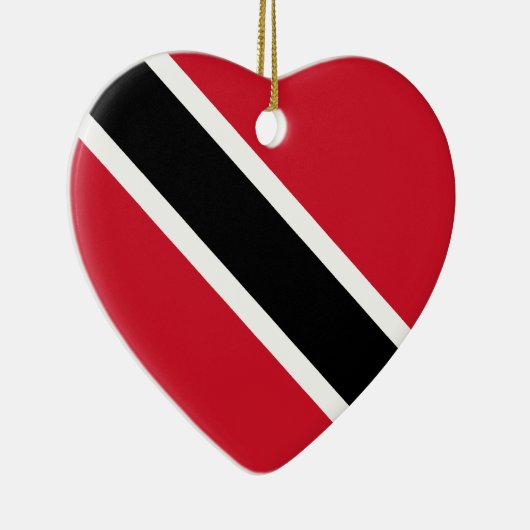 Trinidad und Tobago-Flaggen-Herz-Verzierung Keramik Ornament (Rechts)