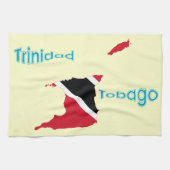 Trinidad und Tobago-Flaggen-Karte Handtuch (Horizontal)