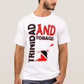 Trinidad und Tobago-Flaggen-Karte T-Shirt (Vorderseite)