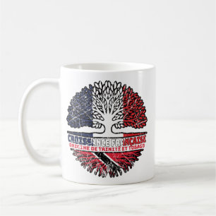 Trinidad und Tobago Französisch-Tree-Roots-Flagge Kaffeetasse