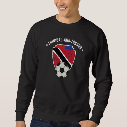 Trinidad und Tobago Fußball Flag Fußball Prio Roo Sweatshirt (Vorderseite)