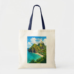 Trinidad und Tobago Illustration Reise Kunst Retro Tragetasche