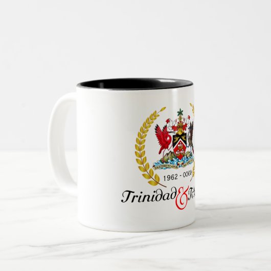 Trinidad und Tobago Independence Gold Wreath Zweifarbige Tasse (Vorderseite Links)
