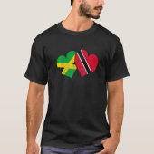 Trinidad und Tobago Jamaica Trinidadian Flaggenher T-Shirt (Vorderseite)