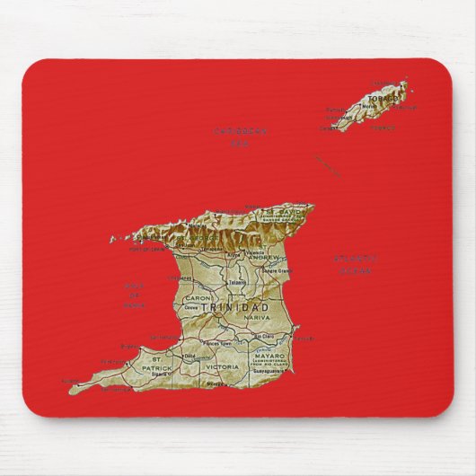 Trinidad und Tobago-Karte Mousepad (Vorne)
