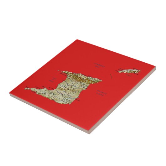 Trinidad und Tobago-Karten-Fliese Fliese (Seite)