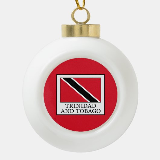 Trinidad und Tobago Keramik Kugel-Ornament (Vorderseite)