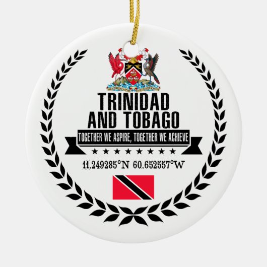 Trinidad und Tobago Keramikornament (Vorne)