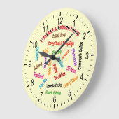 Trinidad und Tobago Local Foods Große Wanduhr (Winkel)