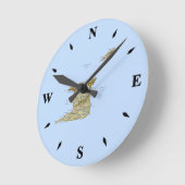 Trinidad und Tobago Map Clock Runde Wanduhr (Winkel)