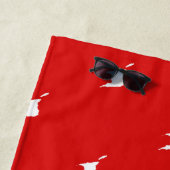 Trinidad und Tobago MAP in Weiß mit dem Namen RED Strandtuch (Beispiel)