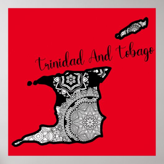 Trinidad und Tobago Map Poster (Vorne)