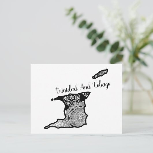 Trinidad und Tobago Map Postkarte (Stehend Vorderseite)