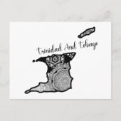 Trinidad und Tobago Map Postkarte (Vorderseite)