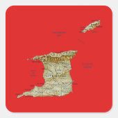 Trinidad und Tobago Map Sticker (Vorderseite)