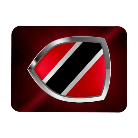 Trinidad und Tobago Metallic Emblem Magnet (Horizontal)