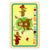 Trinidad und Tobago Monkey See Monkey Do Magnet (Vertikal)