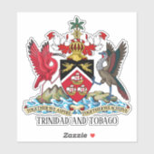 Trinidad und Tobago National Coat of Arms Aufkleber (Blatt)