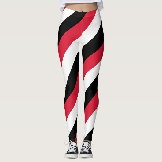 Trinidad und Tobago National Flag Colors Striping Leggings (Vorderseite)