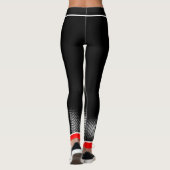 Trinidad und Tobago on (Rotes Weiß Schwarz) Leggings (Rückseite)