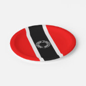 Trinidad und Tobago Pappteller (Schrägansicht)