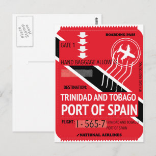 Trinidad und Tobago Port of Spain Reisekarte Postkarte
