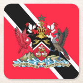 Trinidad und Tobago Rechteckiger Pappuntersetzer (Vorderseite)