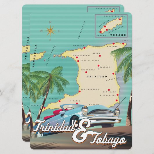 Trinidad und Tobago Reiseplakat (Vorne/Hinten)