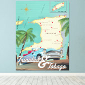Trinidad und Tobago Reiseplakat Leinwanddruck (Insitu (Holzboden))