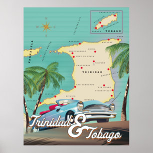 Trinidad und Tobago Reiseplakat Poster