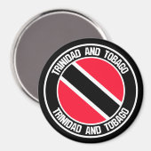 Trinidad und Tobago Round Emblem Magnet (Vorderseite/Rückseite)