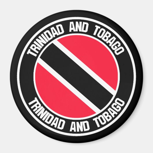 Trinidad und Tobago Round Emblem Magnet (Vorne)