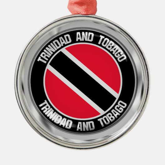 Trinidad und Tobago Round Emblem Ornament Aus Metall (Vorne)