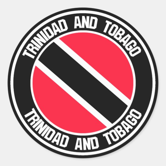 Trinidad und Tobago Round Emblem Runder Aufkleber (Vorderseite)
