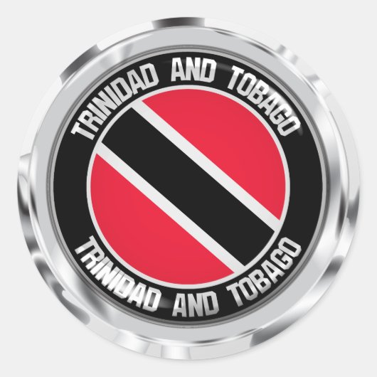 Trinidad und Tobago Round Emblem Runder Aufkleber (Vorderseite)