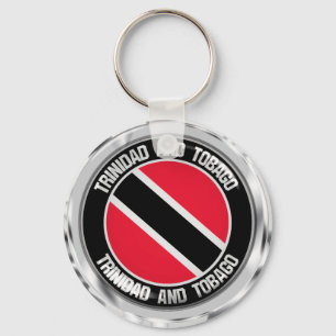 Trinidad und Tobago Round Emblem Schlüsselanhänger