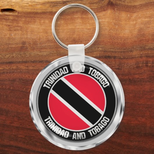 Trinidad und Tobago Round Emblem Schlüsselanhänger (Vorderseite)