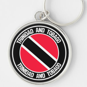 Trinidad und Tobago Round Emblem Schlüsselanhänger