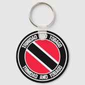 Trinidad und Tobago Round Emblem Schlüsselanhänger (Vorderseite)