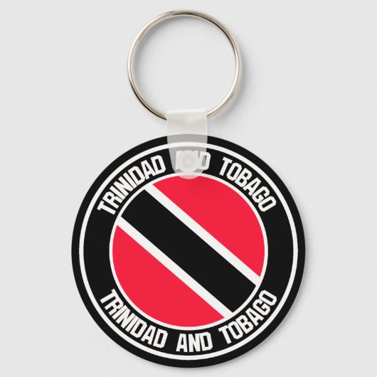 Trinidad und Tobago Round Emblem Schlüsselanhänger (Vorderseite)